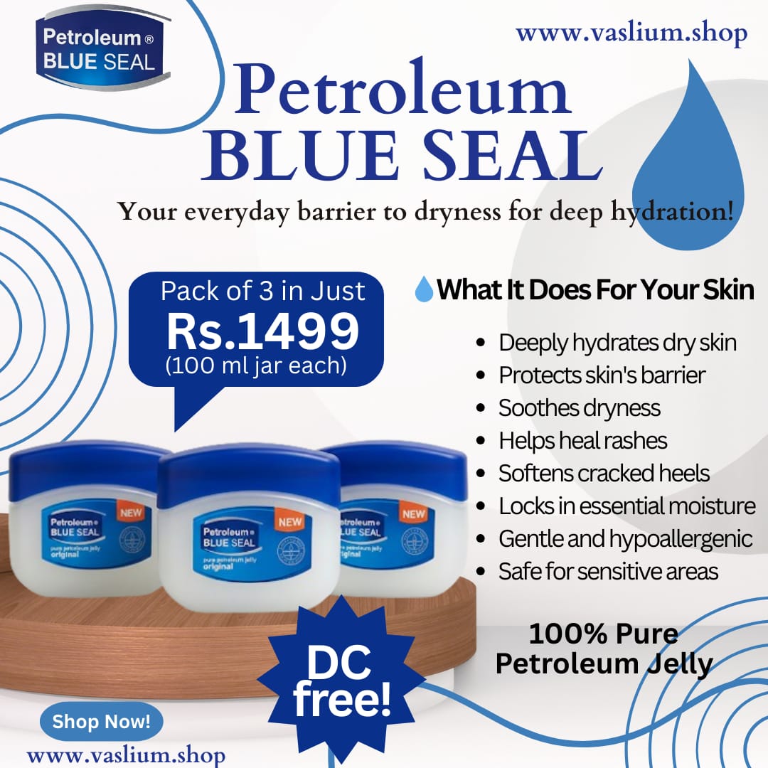 Petroleum Blue Seal Pure Petroleum Jelly Original (Pack of 3)